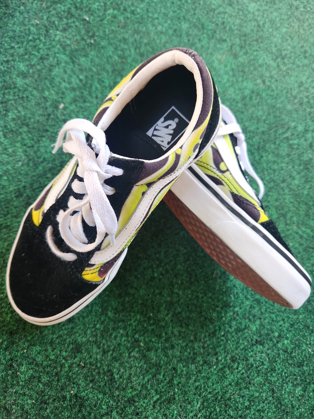 Vans Kids' Black & Yellow Low Top Sneakers
